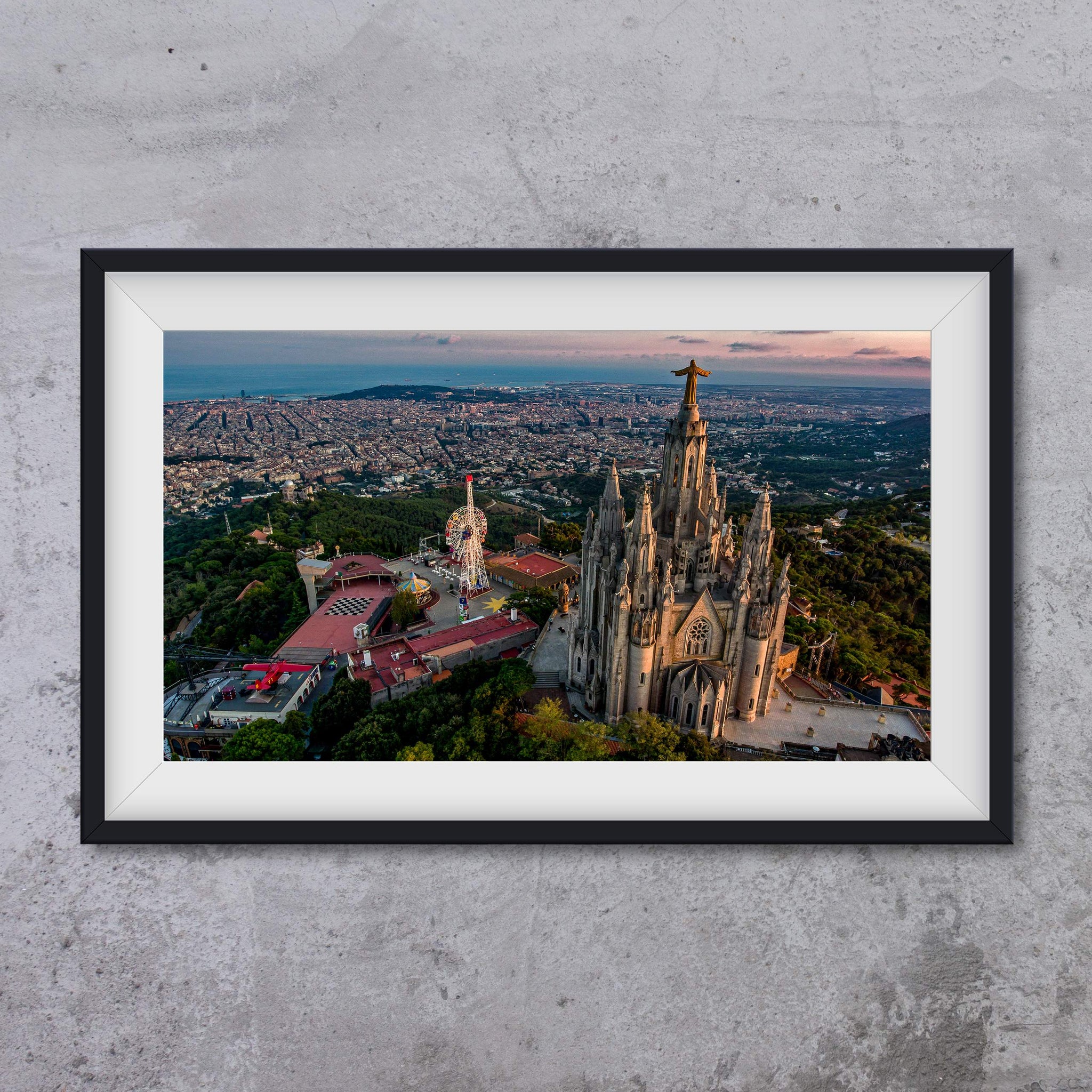 Barcelona, Tibidabo, Sagrat Cor - photo art print