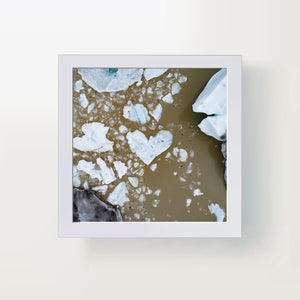 Heart shaped ice, photo art print