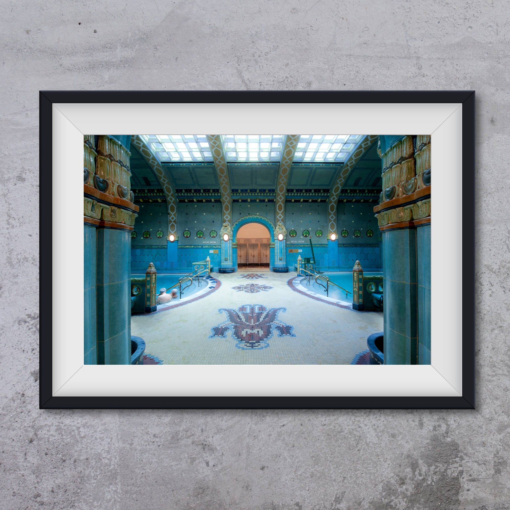 Gellert SPA Budapest, men's thermal pool, photo art print